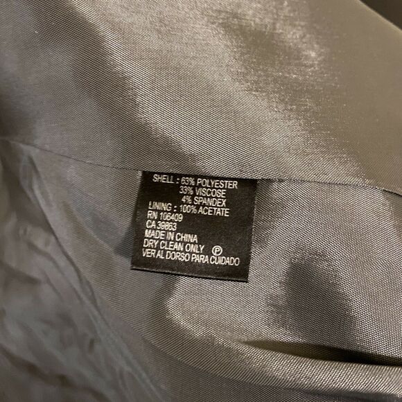 Antonio Melani Women's Gray Notch Collar Single Breasted One Button Blazer, Sz 8 - Picture 7 of 7